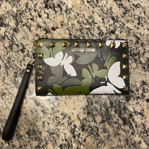 Michael Kors Butterfly print wallet/wristlet